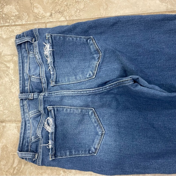 Flying Monkey Super High Rise Detailed Raw Hem Flare Jeans sz 30 - Picture 10 of 15